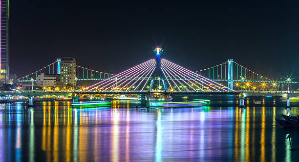 istock Han River Bridge and Thuan Phuoc bridge at night 482261366