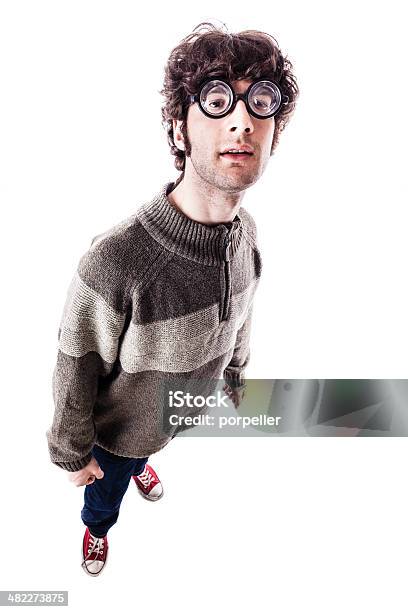 Goofy Student Stock Photo - Download Image Now - Eyeglasses, Fool, Nerd