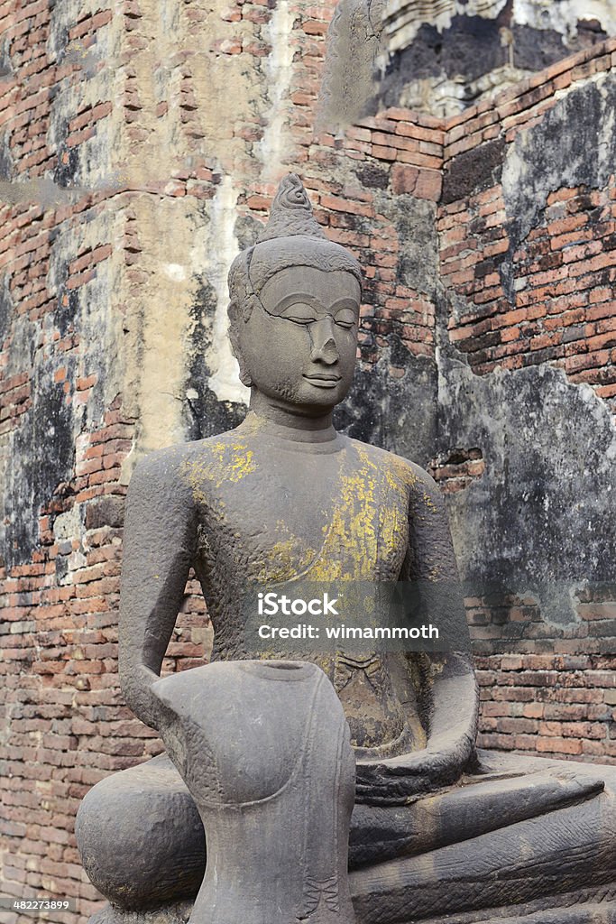 La antigua Buda estar imagen en Tailandia. - Foto de stock de Antiguo libre de derechos