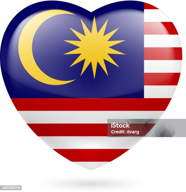 Icona Di Cuore Della Malesia - Immagini vettoriali stock e altre immagini di Adulazione - Adulazione, Amore, Asia