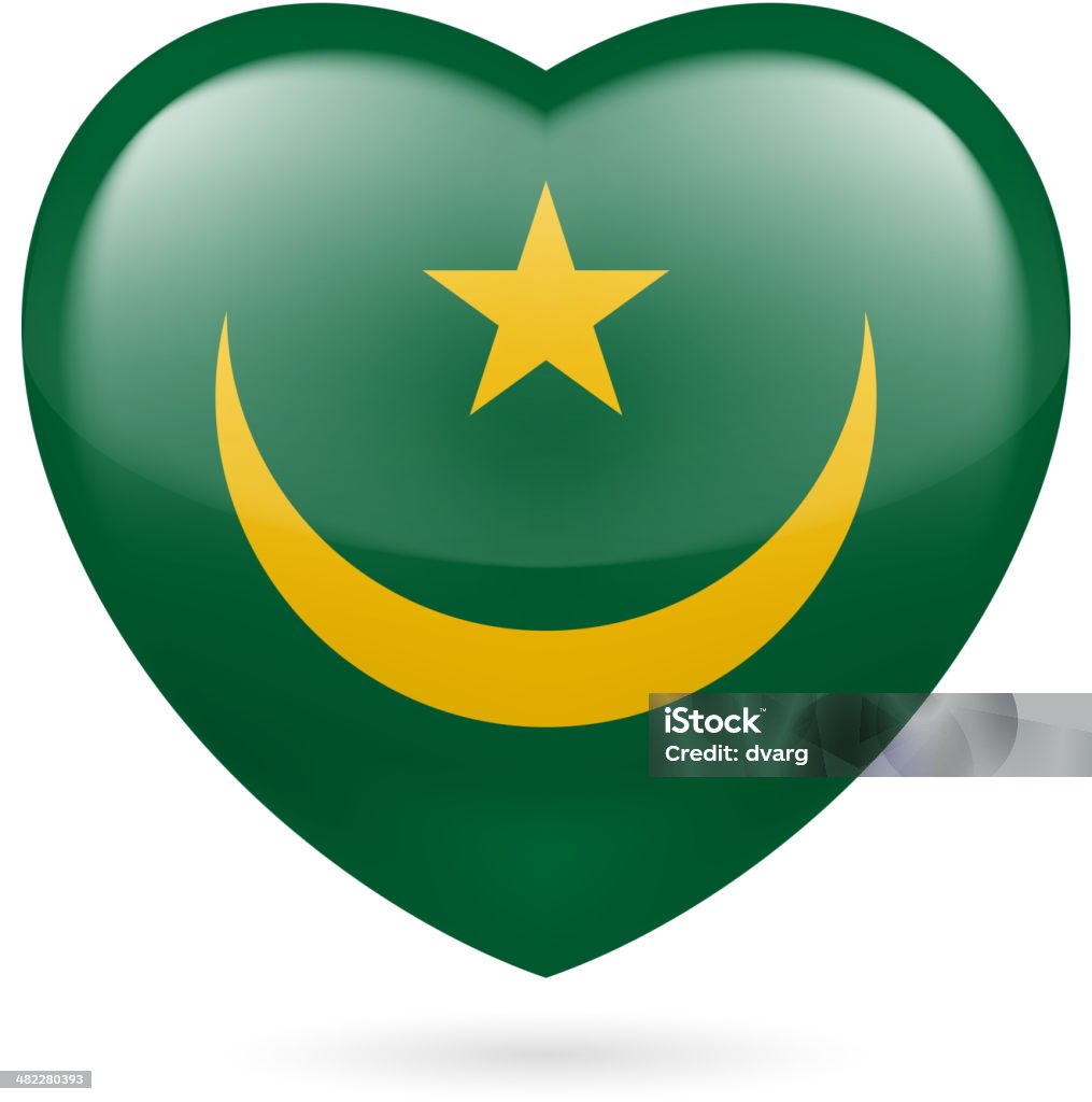 Herzsymbol von Mauretanien - Lizenzfrei Abzeichen Vektorgrafik