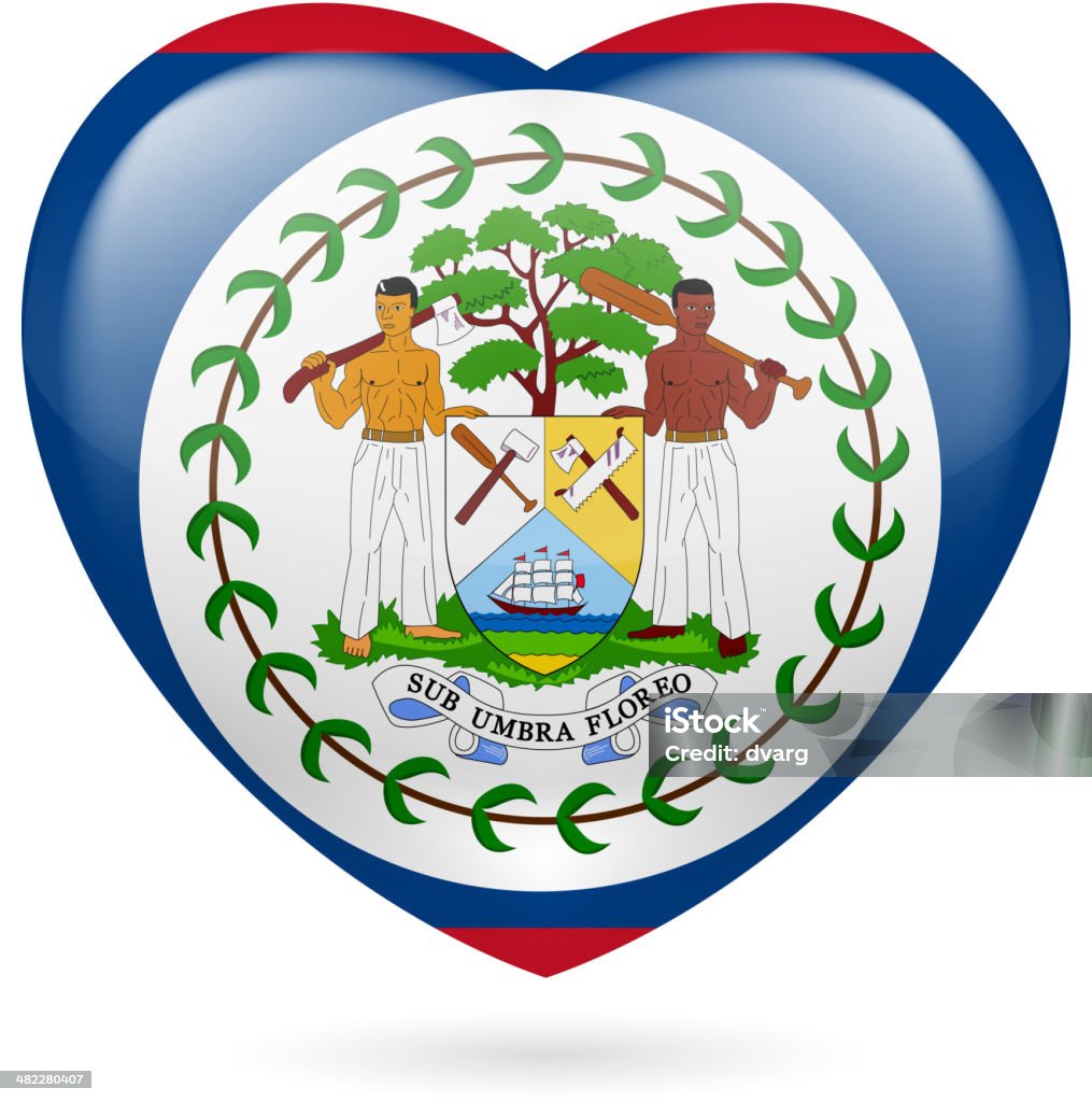 Heart icon of Belize) - Векторная графика Белиз роялти-фри