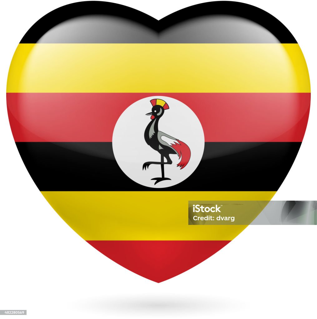 Herzsymbol of Uganda - Lizenzfrei Afrika Vektorgrafik