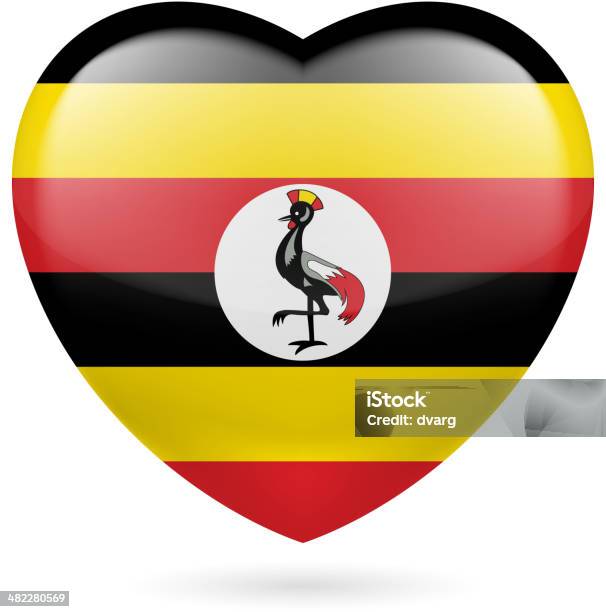 Herzsymbol Of Uganda Stock Vektor Art und mehr Bilder von Afrika - Afrika, Berühren, Bunt - Farbton