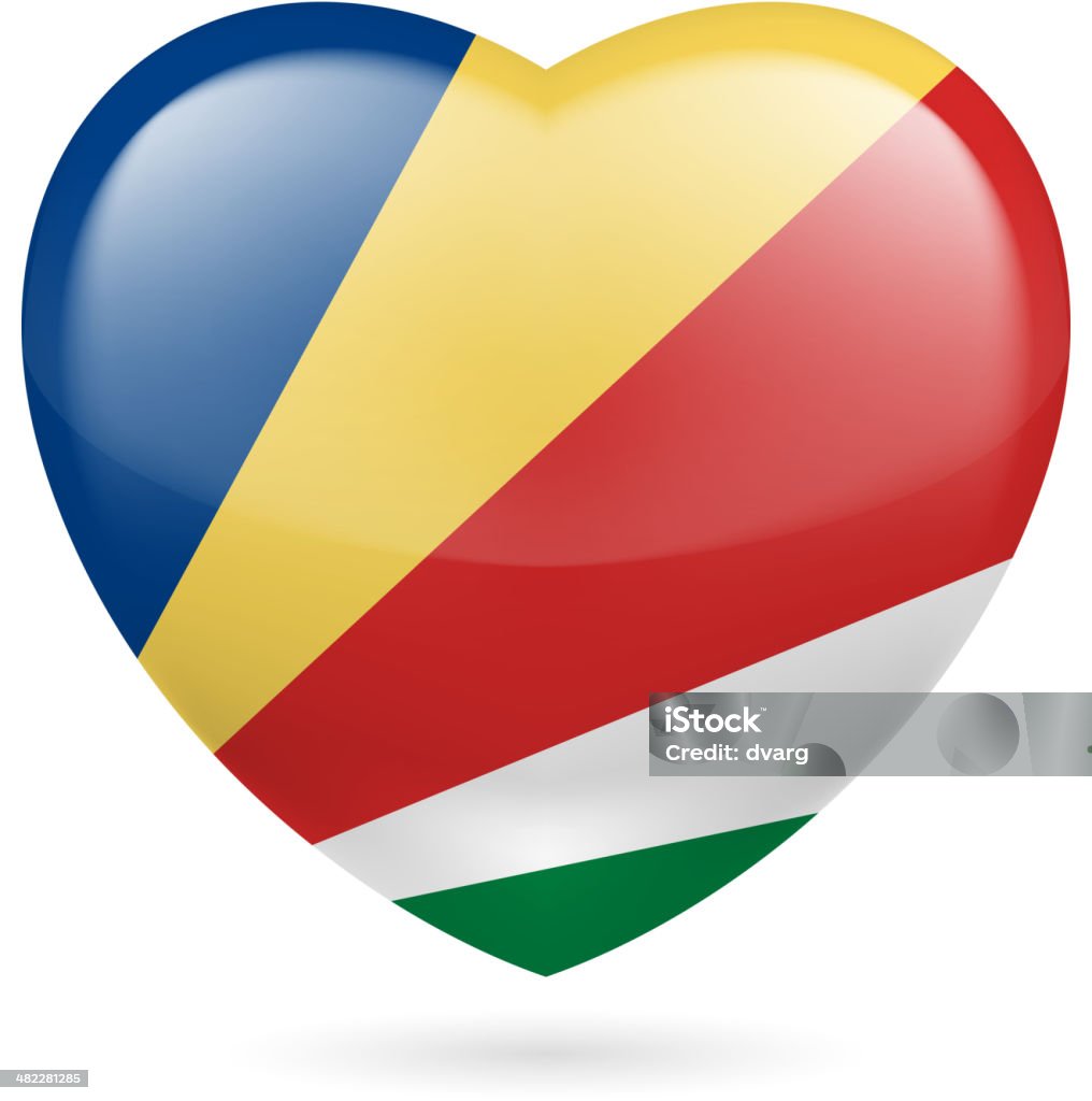 Herz-Symbol der Seychellen - Lizenzfrei Berühren Vektorgrafik