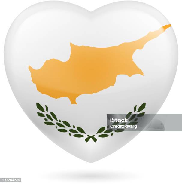 Сердце Значок Кипра — стоковая векторная графика и другие изображения на тему Блестящий - Блестящий, Векторная графика, Герб