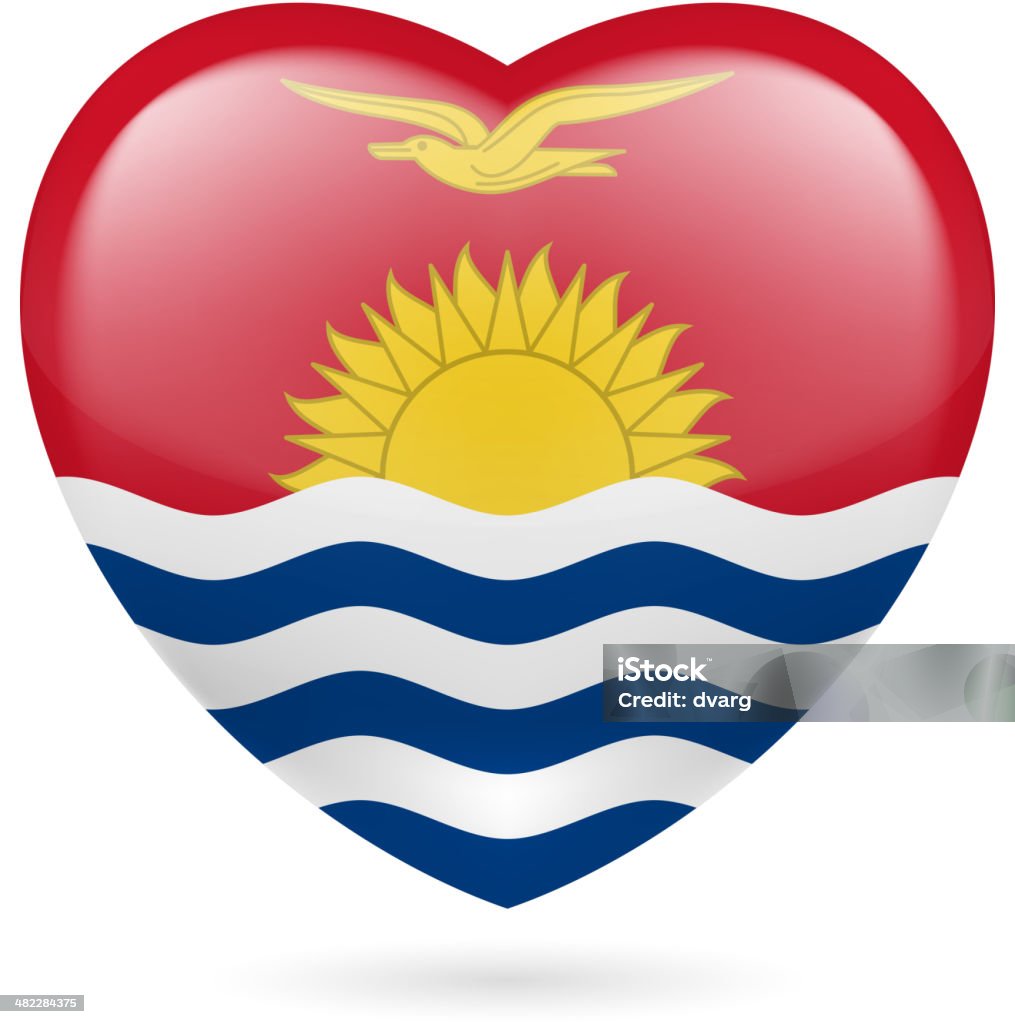 Icono del corazón de Kiribati - arte vectorial de Adulación libre de derechos