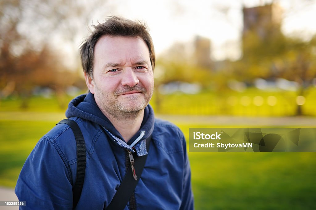 Outdoors portrait of middle age man Outdoors portrait of middle age man at the spring, summer or autumn day Mature Men Stock Photo