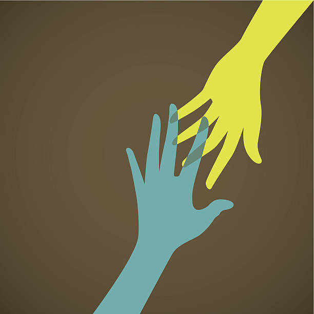 stockillustraties, clipart, cartoons en iconen met helping hand, support, care or charity concept - opluchting