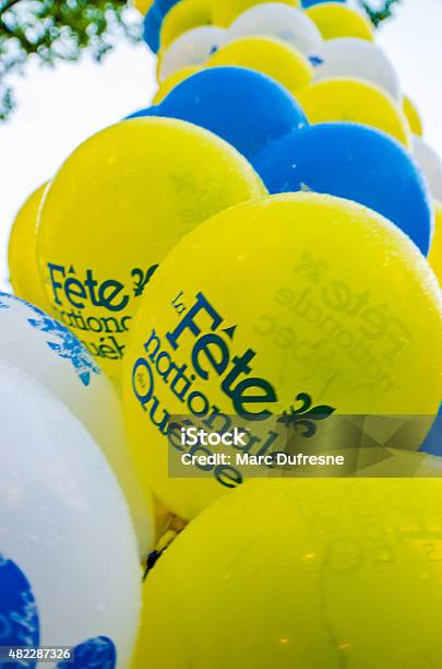 Balloons Celabrating Quebec Day Stock Photo - Download Image Now - 2015, Balloon, Blue