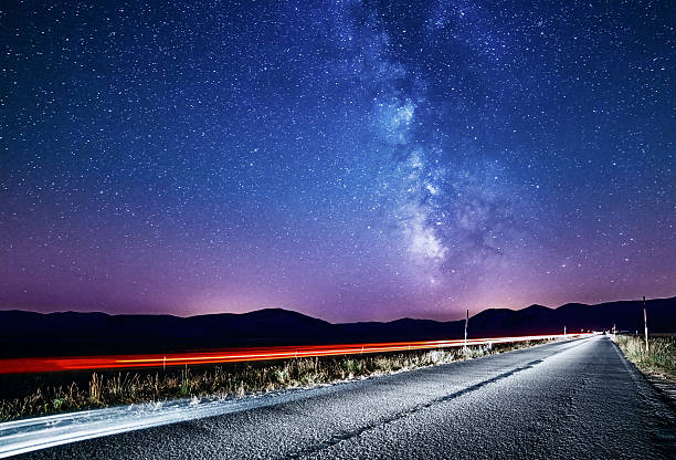 istock Night sky with milky way and stars. 482287744