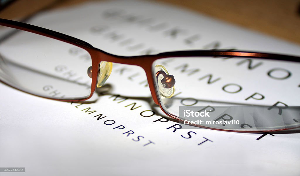 problems with vision when we reading 2015 Stock Photo