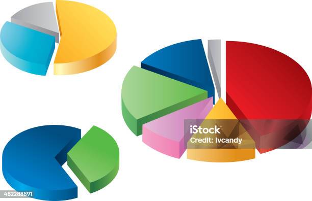 Ilustración de Diagrama Circular y más Vectores Libres de Derechos de Diagrama circular - Diagrama circular, Tridimensional, Vector