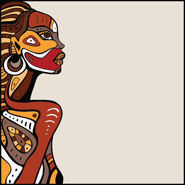 schöne afrikanische frau profil von - women human hair african descent black stock-grafiken, -clipart, -cartoons und -symbole