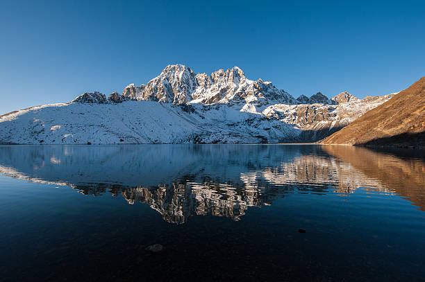 istock Reflection of Pharilapche peak in Gokyo lake,Nepal 482292839