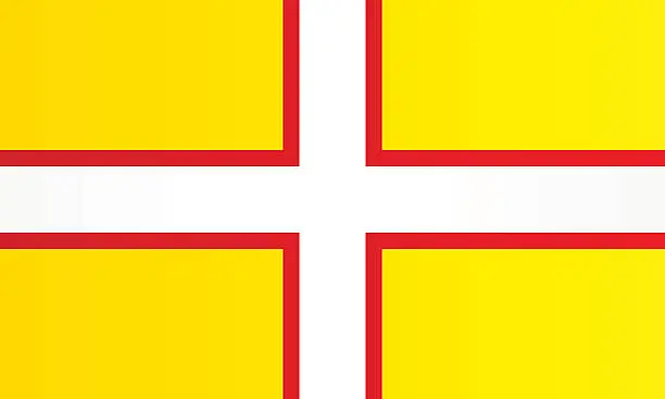 Vector illustration of Flag of Dorset