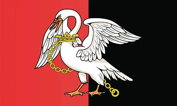 Vector illustration of Flag of Buckinghamshire