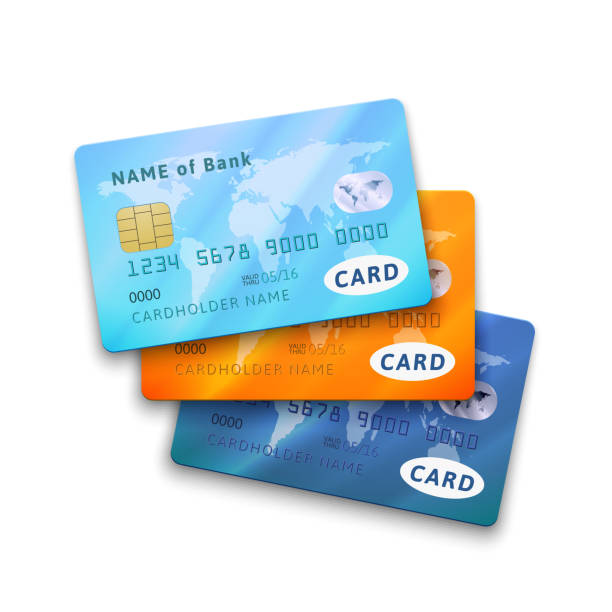 istock Set of detailed glossy credit cards 482295278