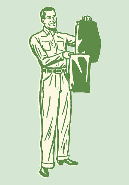 Man Holding up Pressed Pants