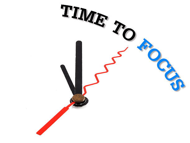istock Time To Focus concept , Close up of clock 482298711