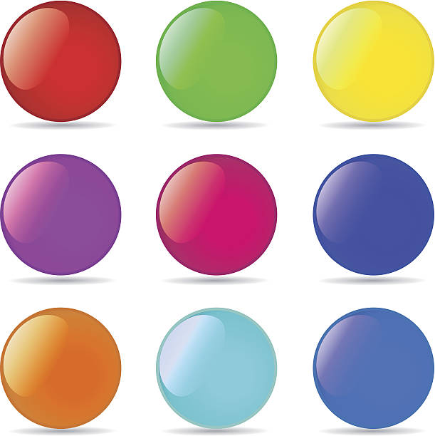istock Vector collection of color glossy spheres isolated on white 482298735