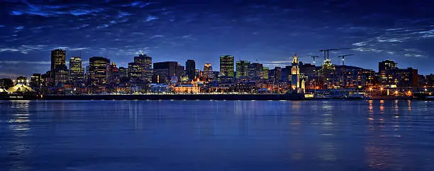 Photo of Downtown Montreal at twilight