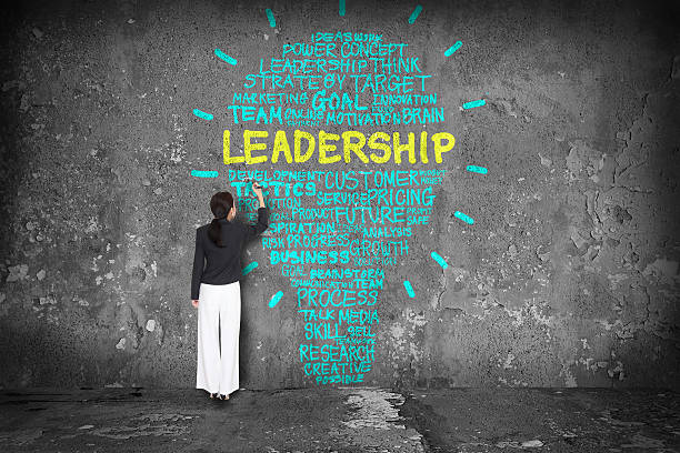 istock Business concept with leadership words drawing a light bulb 482302806