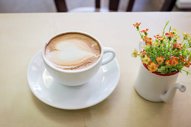 istock cup of coffee ,latte art heart 482303506