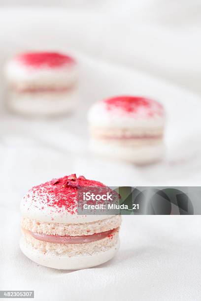 Raspberry And Rose Water Macarons Stock Photo - Download Image Now - Almond, Bakery, Candy