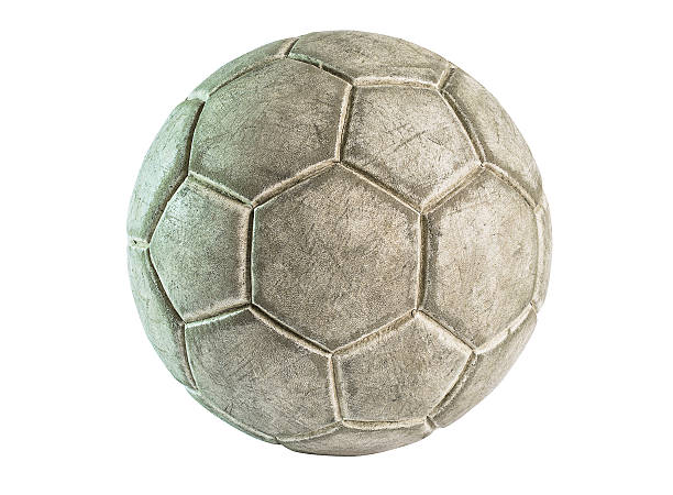 サッカーボール - soccer ball old leather soccer ストックフォトと画像