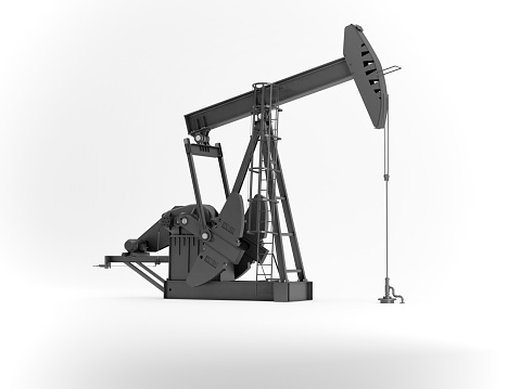 Plataforma petrolífera en blanco photo