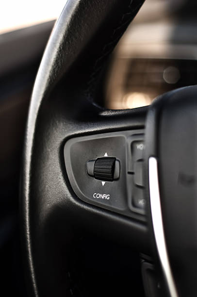istock Configurable buttons on vehicule steering wheel, car interiors 482306575