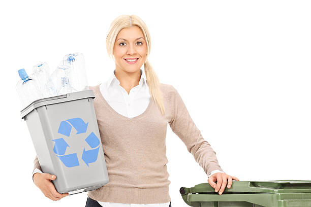 istock Woman holding a recycle bin 482306604