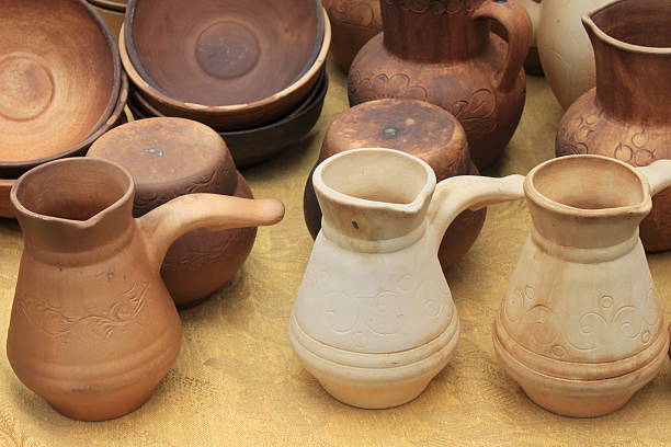 istock ecological clay pottery ceramics sold in market 482310122