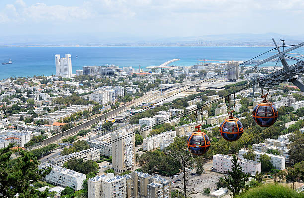 View from Mount Carmel on the Haifa and Haifa Bay, Israel