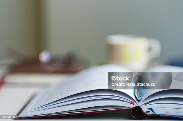 Open Notebook Blurred Background Stock Photo - Download Image Now - 2015, Backgrounds, Book