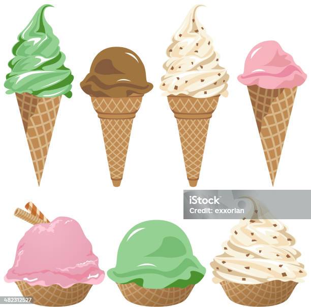 Icecream Cone Stock Illustration - Download Image Now - Ice Cream, Vector, Ice Cream Cone