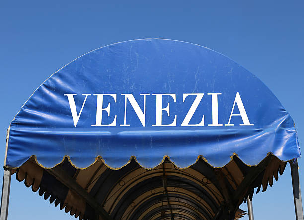 istock large plastic tent with VENICE written in italian 482313682