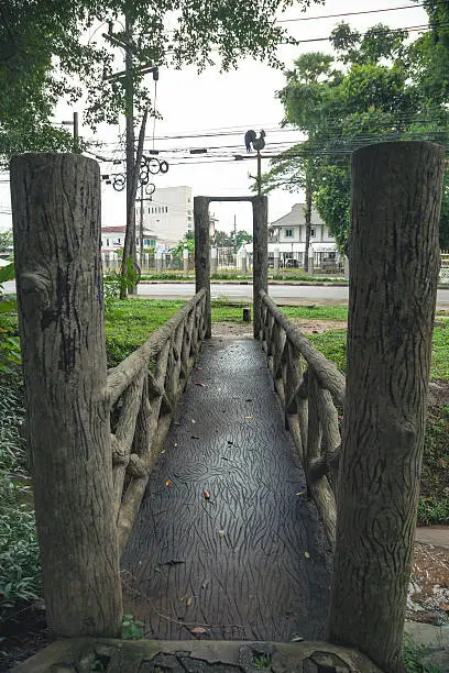 Stone bridge in the park of Phuket