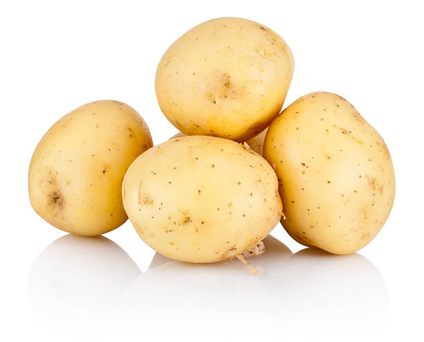 istock New potato isolated on white background 482318420