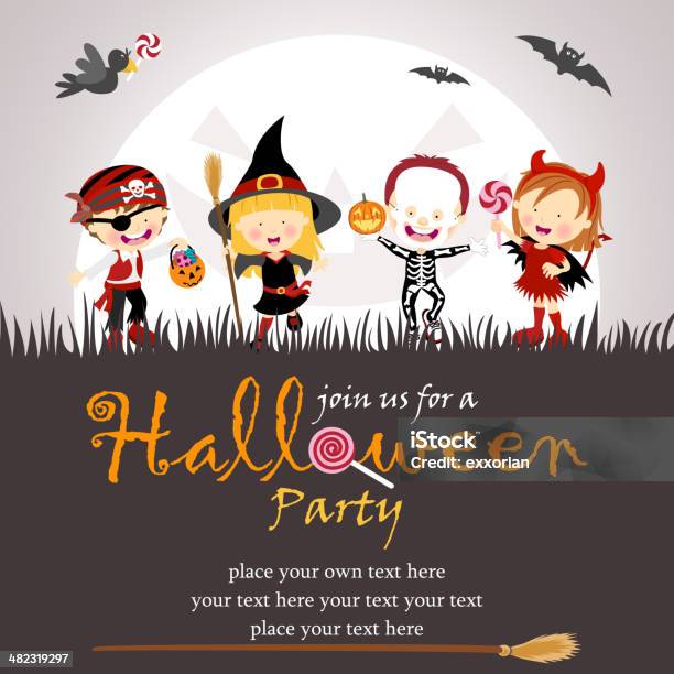 Halloween Party Stock Illustration - Download Image Now - Halloween, Invitation, Child