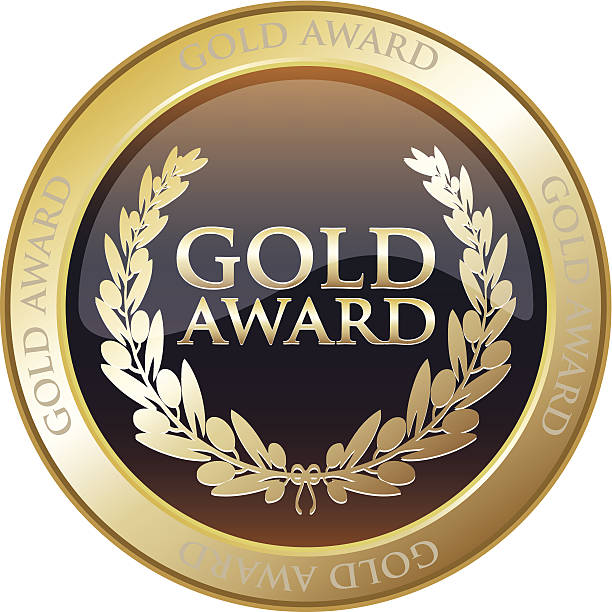 gold medal award - finest stock-grafiken, -clipart, -cartoons und -symbole