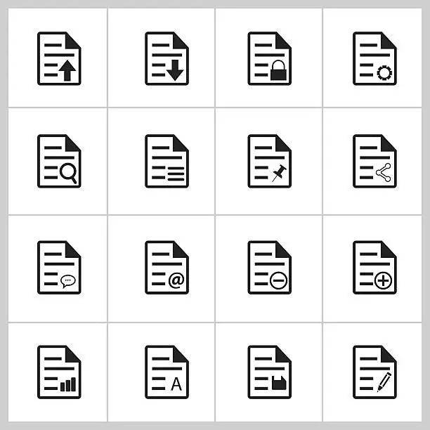 Vector illustration of Document icons