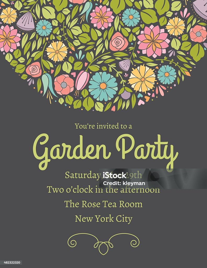 Spring Invitationsa Spring Floral Invitation Two Stock Illustration - Download Image Now ...