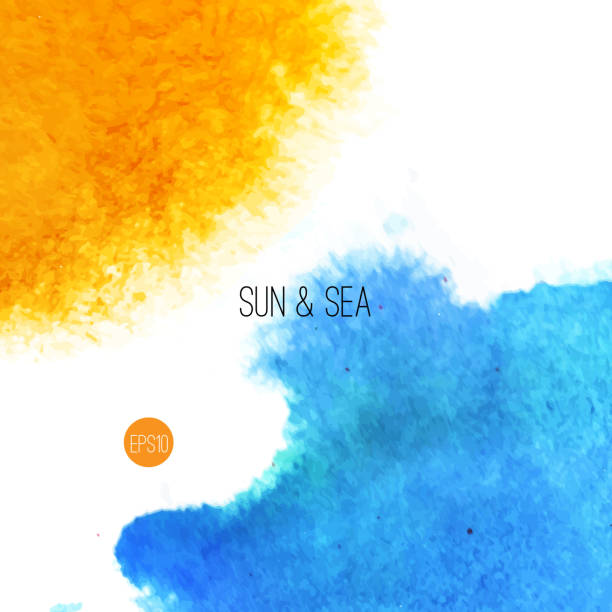 istock watercolor sea background poster or card template vector art 482322332