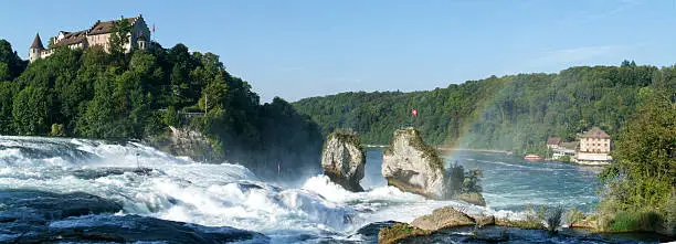 The Rhine waterfalls at Neuhausen on Switzerland