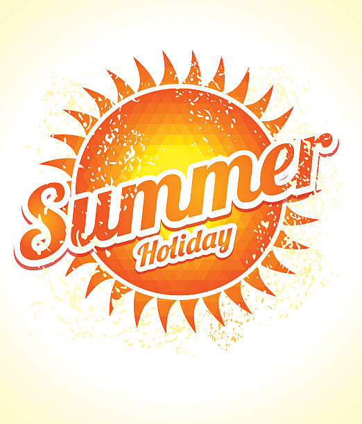 istock The sun from triangles with a stylish inscription summer holiday 482322732