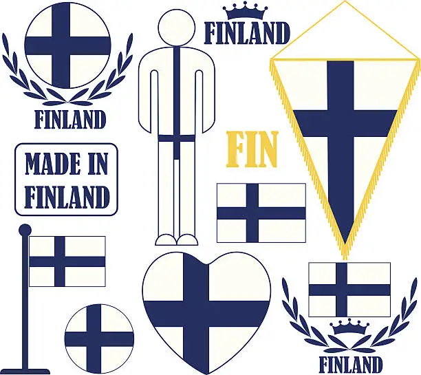 Vector illustration of Finland