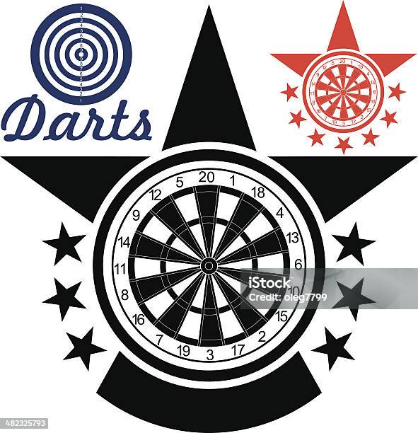 Darts Stock Illustration - Download Image Now - Bizarre, Black Color, Competition
