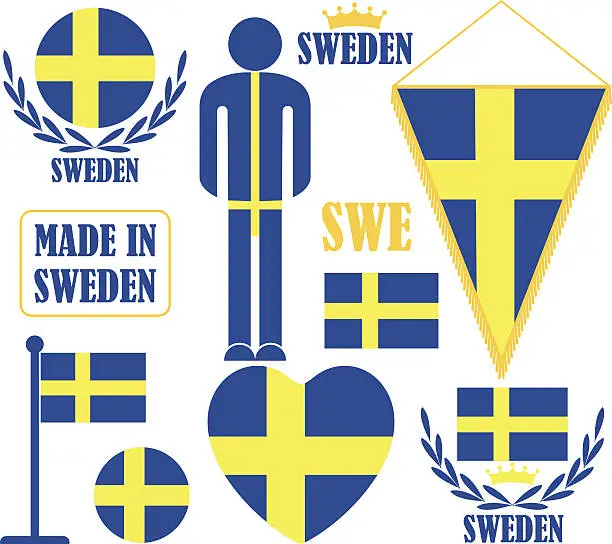 Vector illustration of Sweden